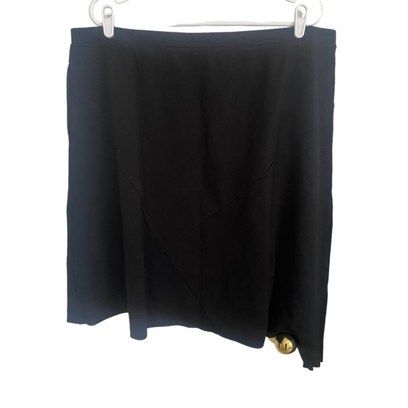 Elizabeth & Clarke Black Diagonal Elastic Waist Skirt XL - Picture 4 of 8